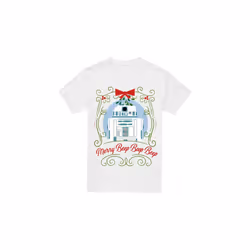 Star Wars Mens Merry Beep Boop Beep R2-D2 Christmas T-Shirt - L, White