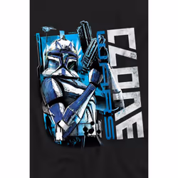 Star Wars Mens Clone Rex T-Shirt - XXL, Black