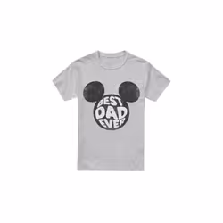 Disney Mens Best Dad Ever Mickey Mouse T-Shirt - XL, Sport Heather