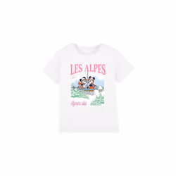 Disney Childrens/Kids Les Alpes Mickey Mouse T-Shirt - 5-6 Years, White