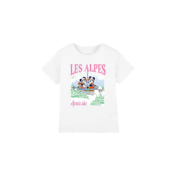 Disney Childrens/Kids Les Alpes Mickey Mouse T-Shirt - 5-6 Years, White