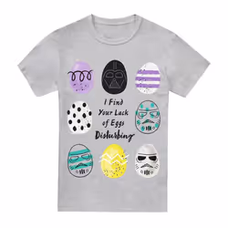 Star Wars Mens Your Lack Of Easter Eggs Disturbing Darth Vader T-Shirt - XXL, Sport Heather