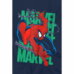Spider-Man Mens Wall Crawling T-Shirt - XXL, Navy
