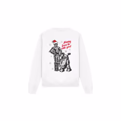 Star Wars Unisex Adult Merry Christmas Droids Sweatshirt - M, White