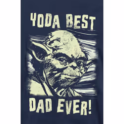 Star Wars Unisex Adult Yoda Best Dad Comic Sweatshirt - M, Navy
