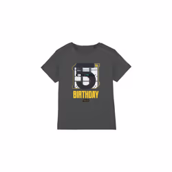 Star Wars Childrens/Kids Darth Vader Space 5th Birthday T-Shirt - 7-8 Years, Charcoal