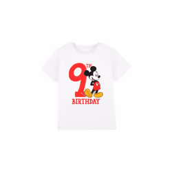 Disney Childrens/Kids Mickey Mouse 9th Birthday T-Shirt - 12-13 Years, White