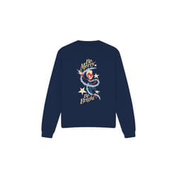 Captain Marvel Unisex Adult Be Merry Be Bright Sweatshirt - S, Navy