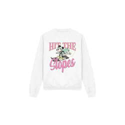 Disney Unisex Adult Hit The Slopes Mickey Mouse Sweatshirt - XXL, White