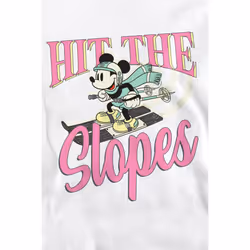 Disney Unisex Adult Hit The Slopes Mickey Mouse Sweatshirt - XL, White