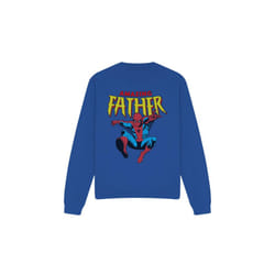 Spider-Man Unisex Adult Amazing Dad Fathers Day Sweatshirt - M, Royal Blue