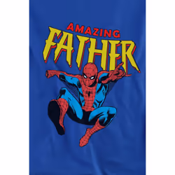 Spider-Man Unisex Adult Amazing Dad Fathers Day Sweatshirt - S, Royal Blue