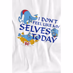 Aladdin Childrens/Kids I Don't Feel Like My Selves Today T-Shirt - 7-8 Years, White