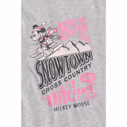 Disney Mens Snowtown Ski Mickey Mouse T-Shirt - XL, Sport Heather