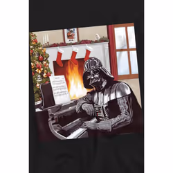 Star Wars Mens Christmas Carols Darth Vader T-Shirt - S, Black