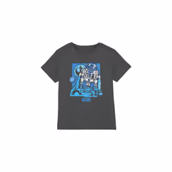 Star Wars Childrens/Kids Papercut R2-D2 T-Shirt - 9-10 Years, Charcoal