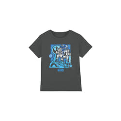 Star Wars Childrens/Kids Papercut R2-D2 T-Shirt - 9-10 Years, Charcoal