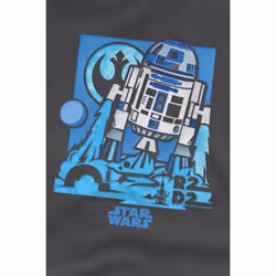 Star Wars Childrens/Kids Papercut R2-D2 T-Shirt - 9-10 Years, Charcoal
