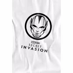 Marvel Mens Secret Invasion Mono Badge T-Shirt - L, White