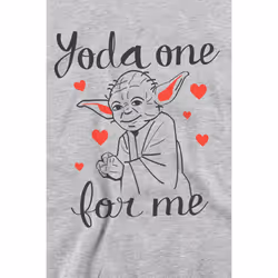 Star Wars Unisex Adult Yoda One For Me Valentine's Day Sweatshirt - XL, Sport Heather