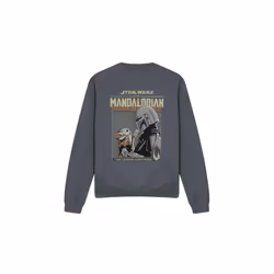 Star Wars: The Mandalorian Unisex Adult Legend Continues Grogu Sweatshirt - M, Charcoal