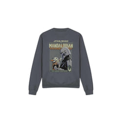 Star Wars: The Mandalorian Unisex Adult Legend Continues Grogu Sweatshirt - M, Charcoal