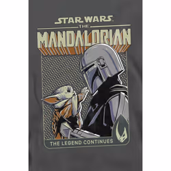 Star Wars: The Mandalorian Unisex Adult Legend Continues Grogu Sweatshirt - M, Charcoal