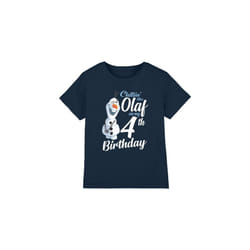 Frozen Childrens/Kids Chillin Like Olaf 4th Birthday T-Shirt - 12-13 Years, Navy