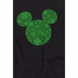 Disney Childrens/Kids Shamrock Ears Mickey Mouse St Patricks Day T-Shirt - 12-13 Years, Black