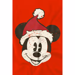 Disney Childrens/Kids Mickey Mouse Santa Face T-Shirt - 5-6 Years, Red