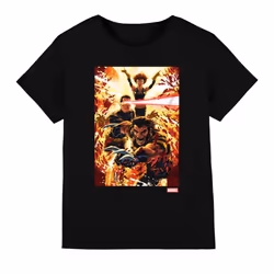 Marvel Childrens/Kids X-Men Wolverine Cyclops Jean Grey T-Shirt - 3-4 Years, Black