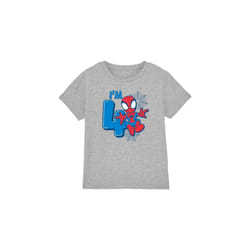 Spider-Man Childrens/Kids Cute Spidey 4th Birthday T-Shirt - 9-10 Years, Sport Heather