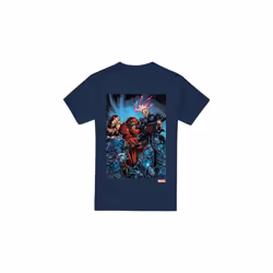 Marvel Mens X-Men Destroy Juggernaut T-Shirt - S, Navy