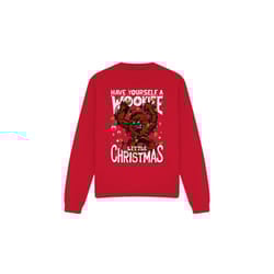 Star Wars Unisex Adult A Wookie Little Christmas Sweatshirt - M, Red