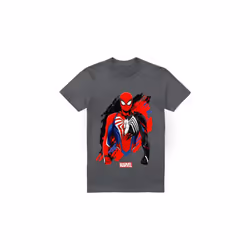 Spider-Man Mens Symbiote T-Shirt - 3XL, Charcoal