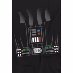 Star Wars Mens Darth Vader Costume T-Shirt - XL, Black
