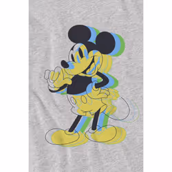 Disney Childrens/Kids Trippy Mickey Mouse T-Shirt - 7-8 Years, Sport Heather