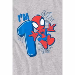 Spider-Man Childrens/Kids Cute Spidey 1st Birthday T-Shirt - 5-6 Years, Sport Heather