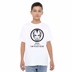 Marvel Childrens/Kids Secret Invasion Mono Badge T-Shirt - 7-8 Years, White