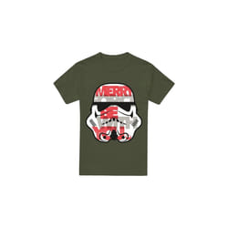 Star Wars Mens Merry Force Be With You Stormtrooper Christmas T-Shirt - XXL, Military Green