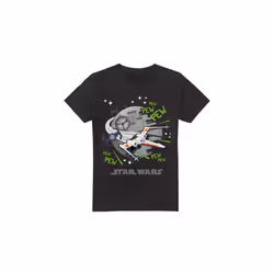 Star Wars Mens Pew Pew X-Wing T-Shirt - M, Black