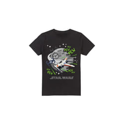 Star Wars Mens Pew Pew X-Wing T-Shirt - M, Black