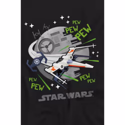 Star Wars Mens Pew Pew X-Wing T-Shirt - M, Black