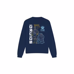Star Wars Unisex Adult Rebel Droids Sweatshirt - XL, Navy