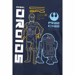 Star Wars Unisex Adult Rebel Droids Sweatshirt - XXL, Navy