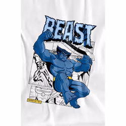 Marvel Mens X-Men Beast Comic T-Shirt - M, White