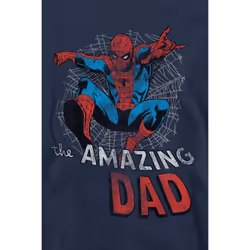 Spider-Man Unisex Adult Spider Dad Fathers Day Sweatshirt - M, Navy