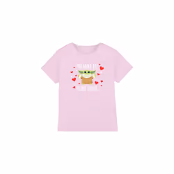 Star Wars Childrens/Kids You Make My Heart Grogu T-Shirt - 3-4 Years, Pink