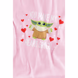 Star Wars Childrens/Kids You Make My Heart Grogu T-Shirt - 5-6 Years, Pink