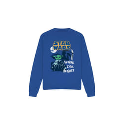 Star Wars Unisex Adult Swipe Grogu Sweatshirt - M, Royal Blue